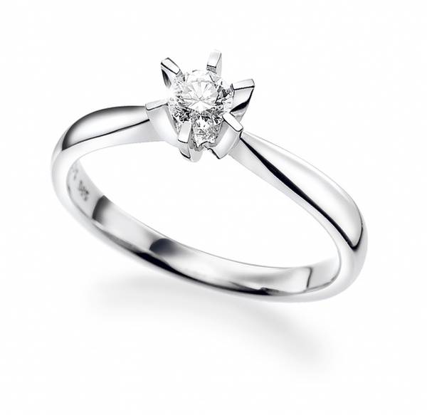 Gullhagen Carola ring hvitt gull 0,40ct tw.si